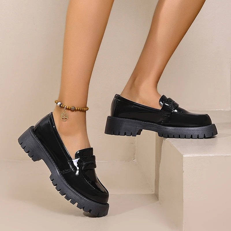 Renari Chunky Platform Penny Loafers
