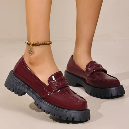 Renari Chunky Platform Penny Loafers