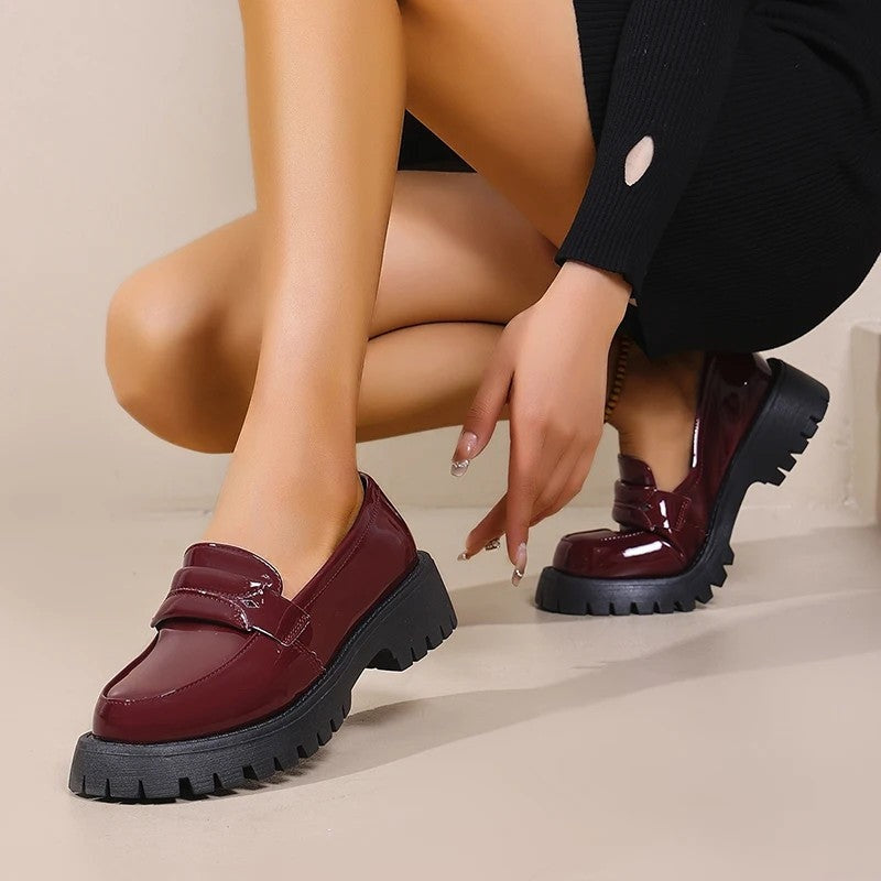 Renari Chunky Platform Penny Loafers