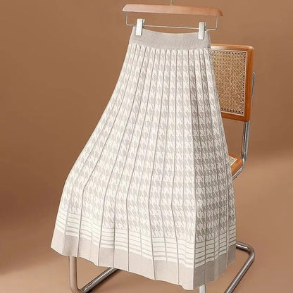Renata Pleated Knit Midi Skirt