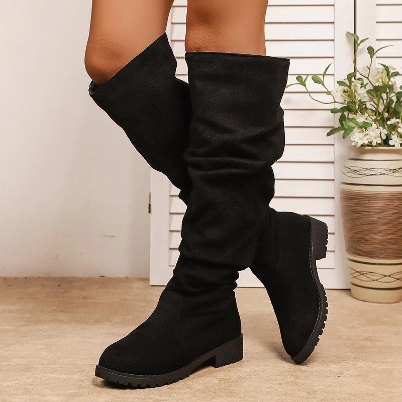 Renelle Slouchy Flat Knee High Boots