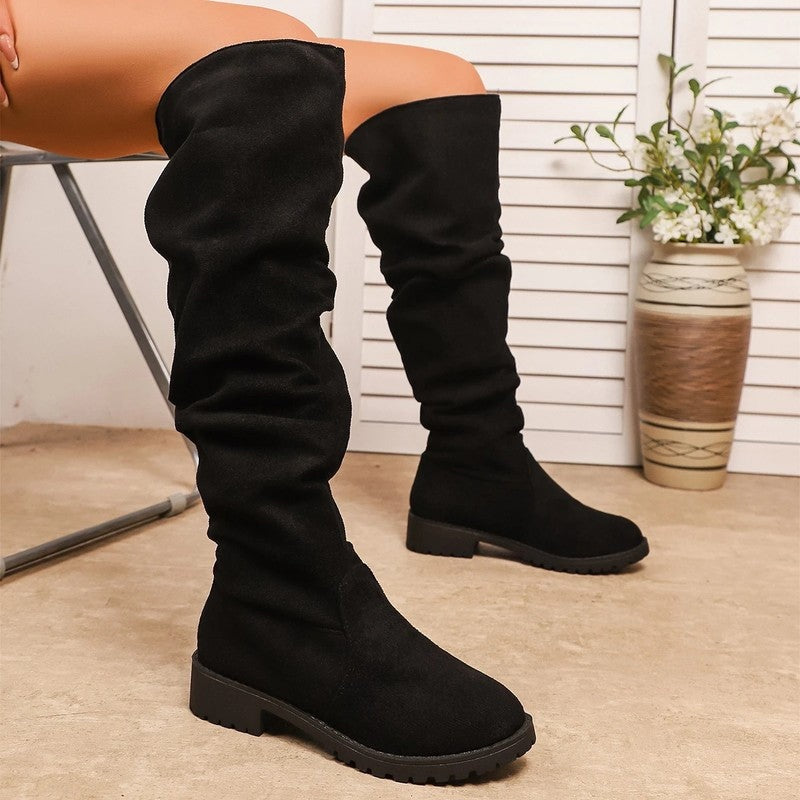 Renelle Slouchy Flat Knee High Boots