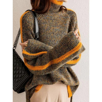 Rivano Relaxed Ribbed Knit Turtleneck Sweater