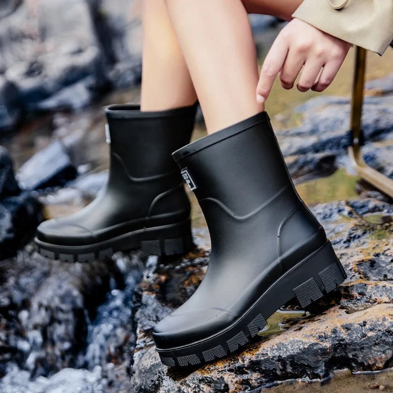 Rivona Chunky Sole Waterproof Rain Boots