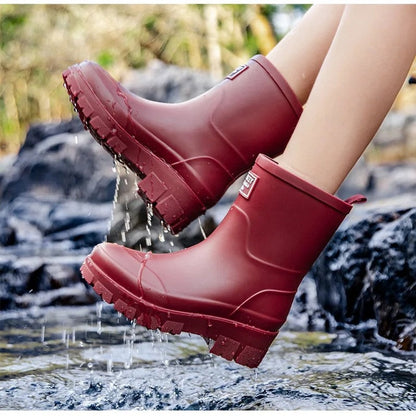 Rivona Chunky Sole Waterproof Rain Boots