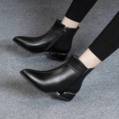 Rovella Angular Heel Ankle Boots
