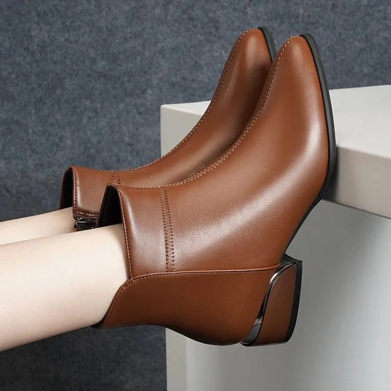 Rovella Angular Heel Ankle Boots