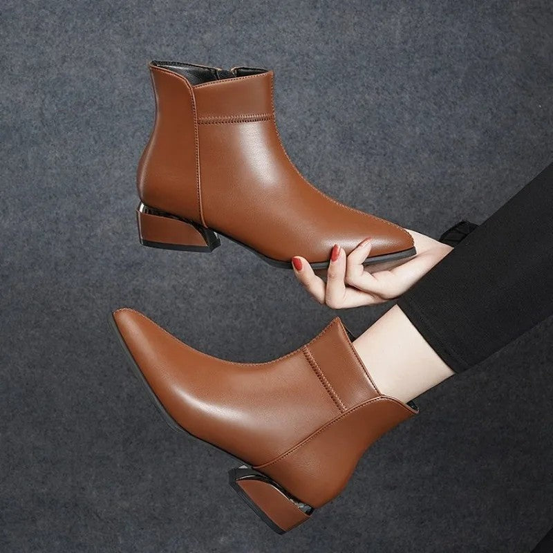 Rovella Angular Heel Ankle Boots