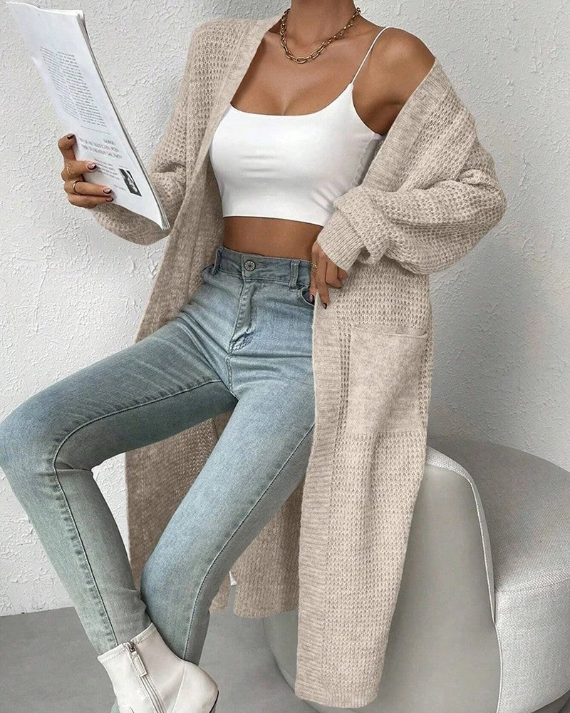 Ruvino Textured Knit Long Cardigan
