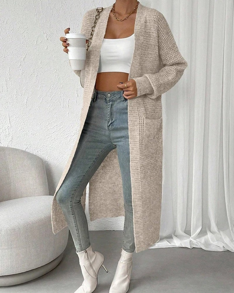 Ruvino Textured Knit Long Cardigan