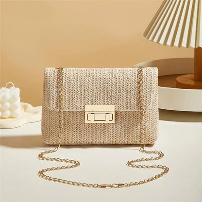 Serelle Woven Chain Crossbody Bag
