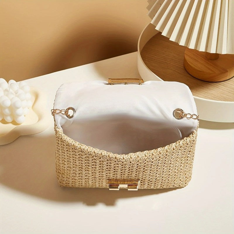Serelle Woven Chain Crossbody Bag
