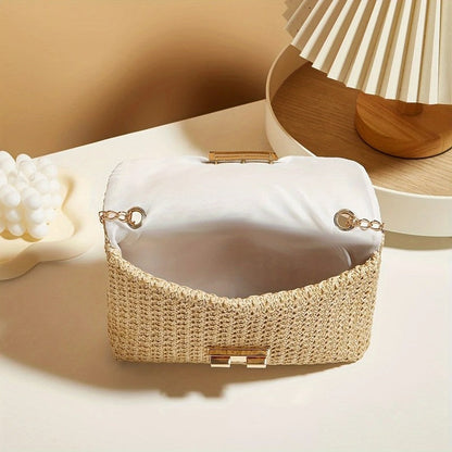 Serelle Woven Chain Crossbody Bag