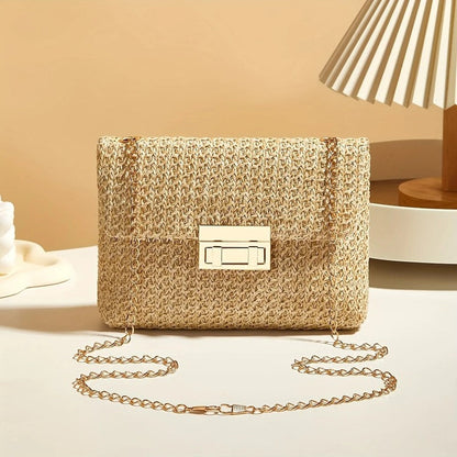 Serelle Woven Chain Crossbody Bag
