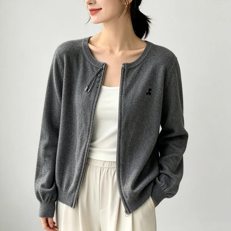 Soraya Relaxed Zip Knit Cardigan