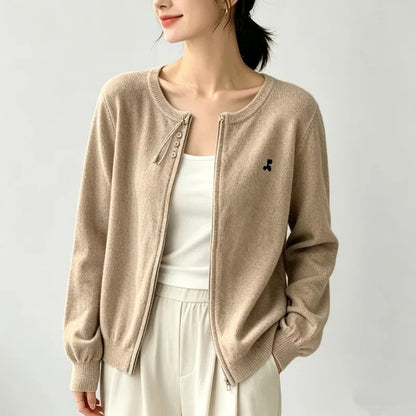 Soraya Relaxed Zip Knit Cardigan