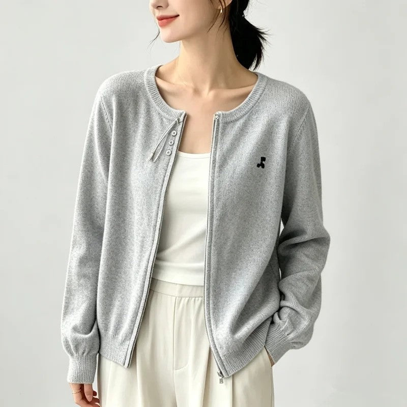 Soraya Relaxed Zip Knit Cardigan