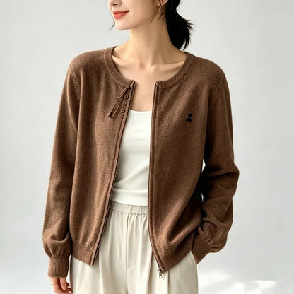 Soraya Relaxed Zip Knit Cardigan