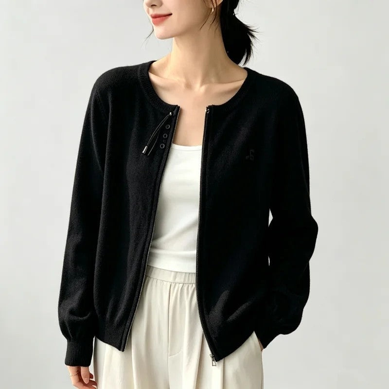 Soraya Relaxed Zip Knit Cardigan