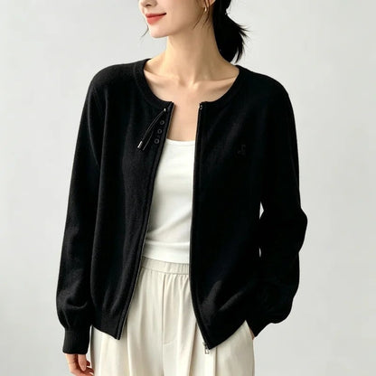 Soraya Relaxed Zip Knit Cardigan