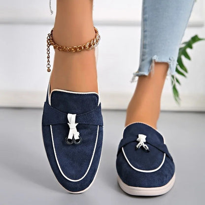 Sorelle Relaxed Bow Slip-On Loafers