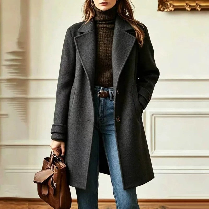 Vesari Plaid Wool Blend Overcoat