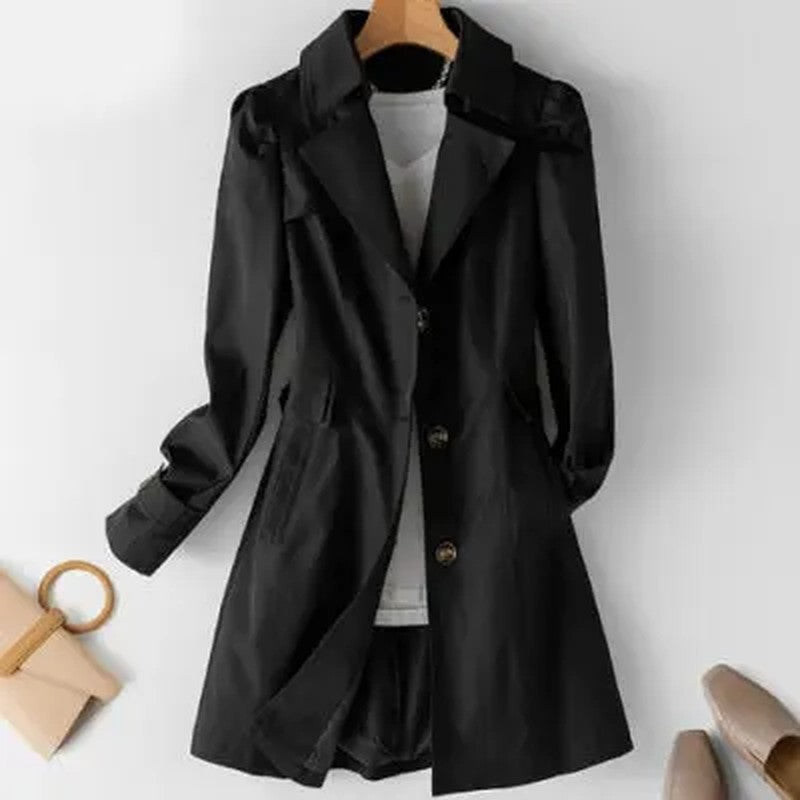 Vionda Relaxed Button-Up Long Blazer