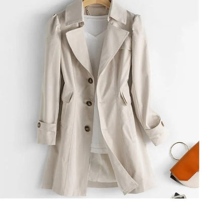 Vionda Relaxed Button-Up Long Blazer