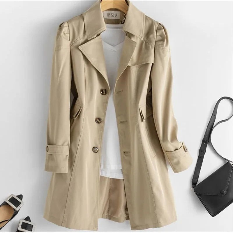 Vionda Relaxed Button-Up Long Blazer