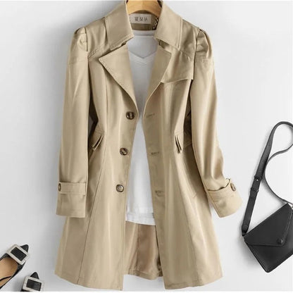 Vionda Relaxed Button-Up Long Blazer