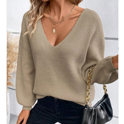 Vionelle Relaxed Ribbed Knit Sweater