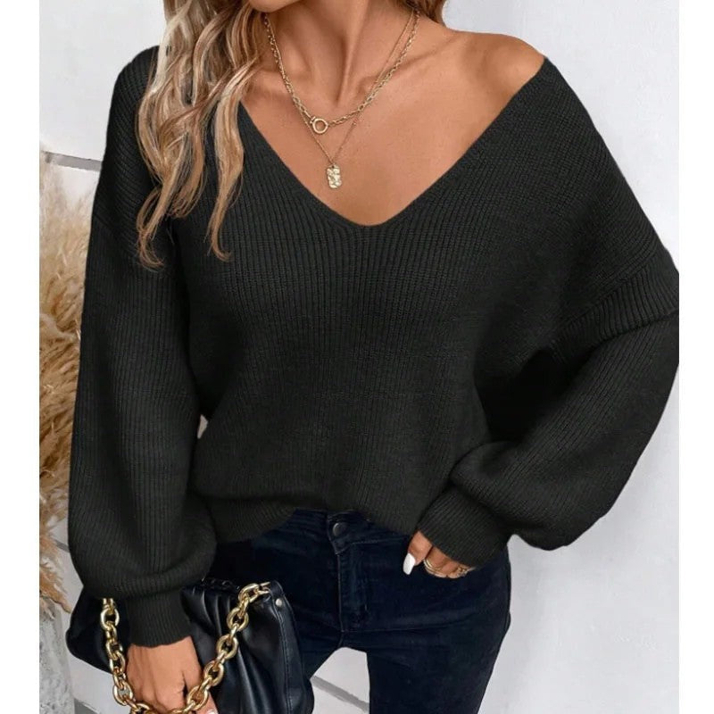 Vionelle Relaxed Ribbed Knit Sweater