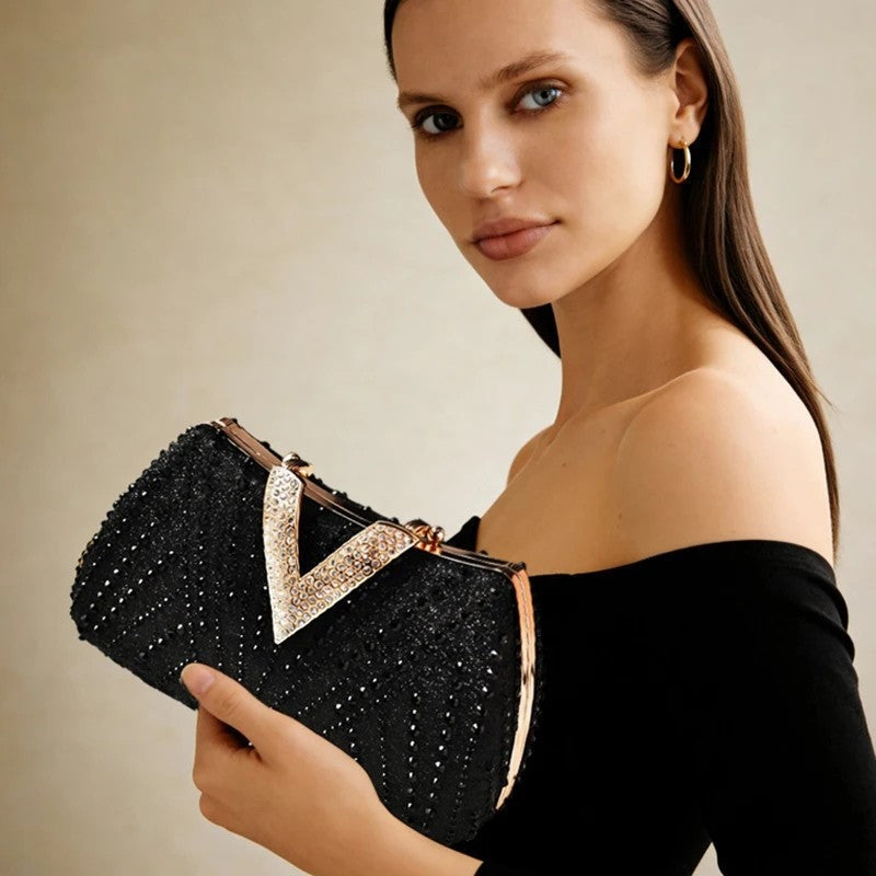 Vionne Embellished Evening Clutch Bag